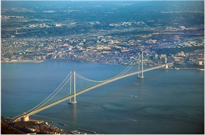 Famous Akashi Kaikyo Bridge